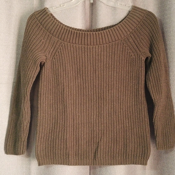 Pink Republic Khaki-Green Chunky knit sweater Sz Sm - Picture 2 of 7